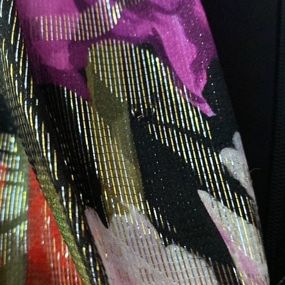 BORGO DE NOR AMELIA METALLIC FLORAL-PRINT SILK-BLEND JACQUARD MINI DRESS FUCHSIA - Picture 11 of 15